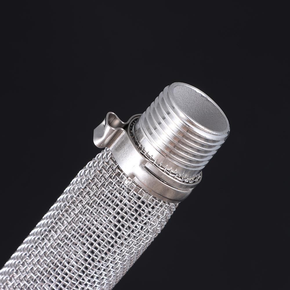 Ống Lưới Lọc Bia 6 / 12 Inch Bằng Thép Không Gỉ Có Thể Tái Sử Dụng