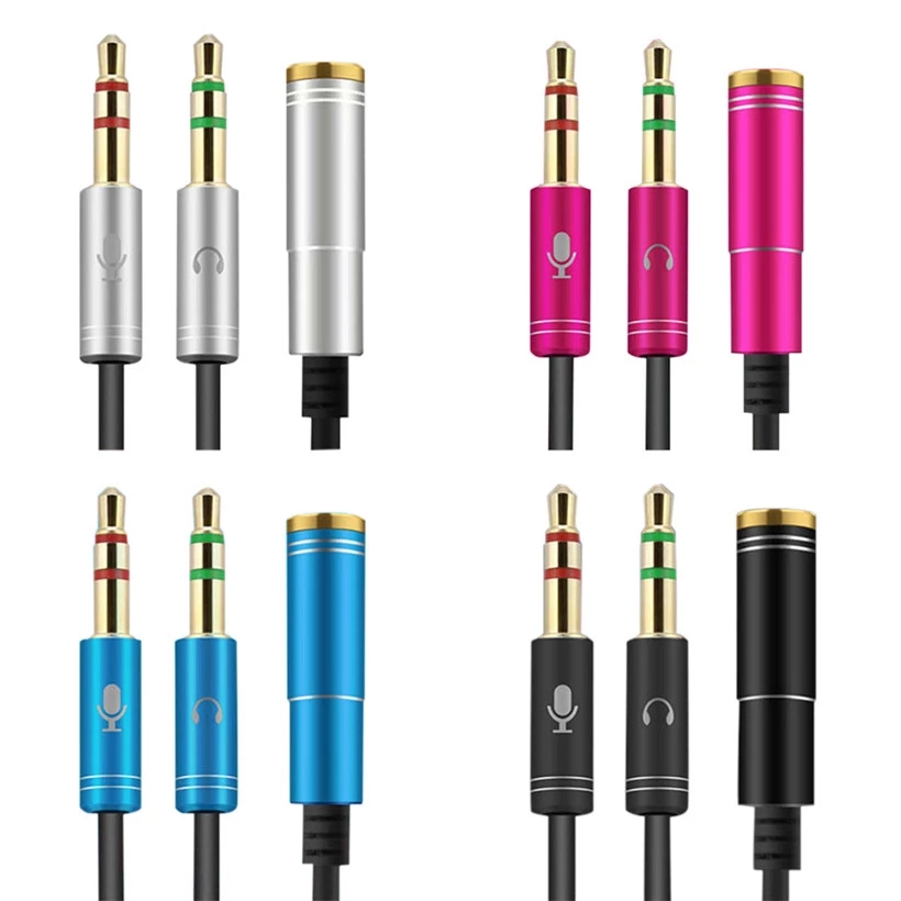 One Đầu Chia Hai Cổng Âm Thanh 3.5mm Cho Điện Thoại Apple Android