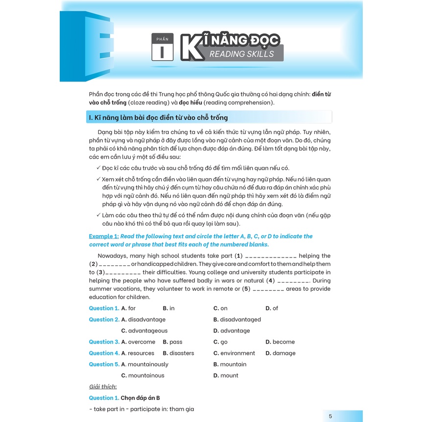 Sách - Giải Thích Chuyên Sâu - Bài Đọc Hiểu Và Từ Vựng Tiếng Anh (Cơ Bản Và Nâng Cao) - MEGA