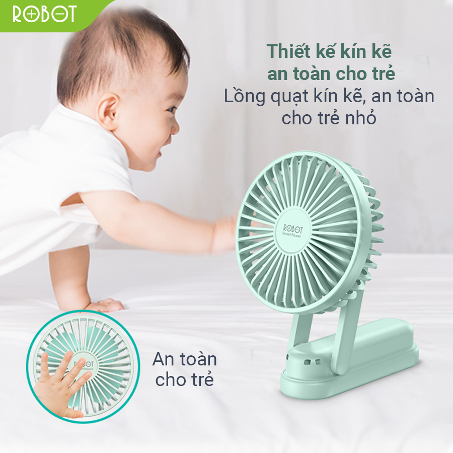 [ HÀNG MỚI VỀ ] Quạt mini Robot BF11 cầm tay để bàn kim pin sạc dự phòng dung lượng pin 2000mah thời gian quạt 8 tiếng -