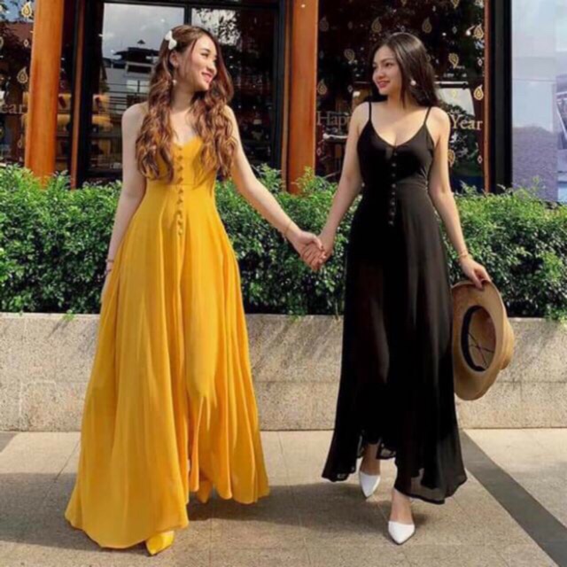 Đầm Maxi Xẻ Đùi Đi Biển Dự Tiệc Quyến Rũ, Đầm Maxi Đẹp Giá Rẻ