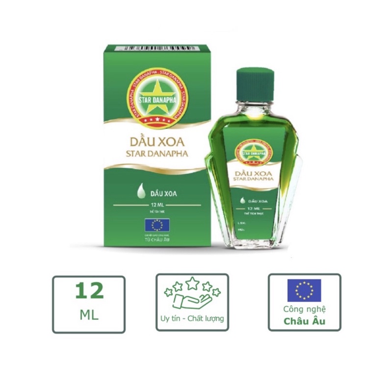 Dầu xoa Cao Sao Vàng STAR DANAPHA 12ML