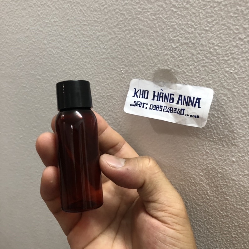 Chai Nâu nắp nhôm vàng Bạc / nắp vặn Đen - Chai nhựa màu Nâu / màu xanh 100ml/ 50ml/ 30ml nắp Đen đựng Mỹ phẩm