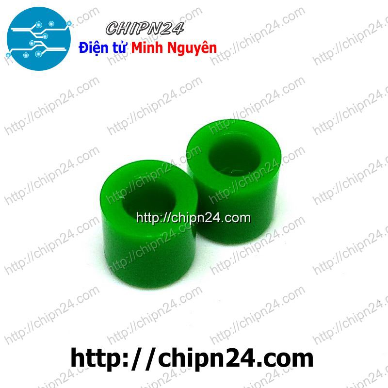 [10 CÁI] (KG1) Nắp chụp nút nhấn vuông 6x6mm XANH LÁ