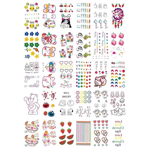 Hình xăm dán Mini Chống Thấm Nước tatoo chất săm mini tạm thời bền đẹp miếng dán chống nước K017
