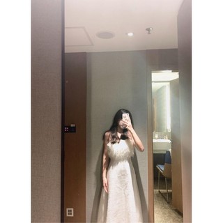 Váy dạ 2 dây ngọc mix lông