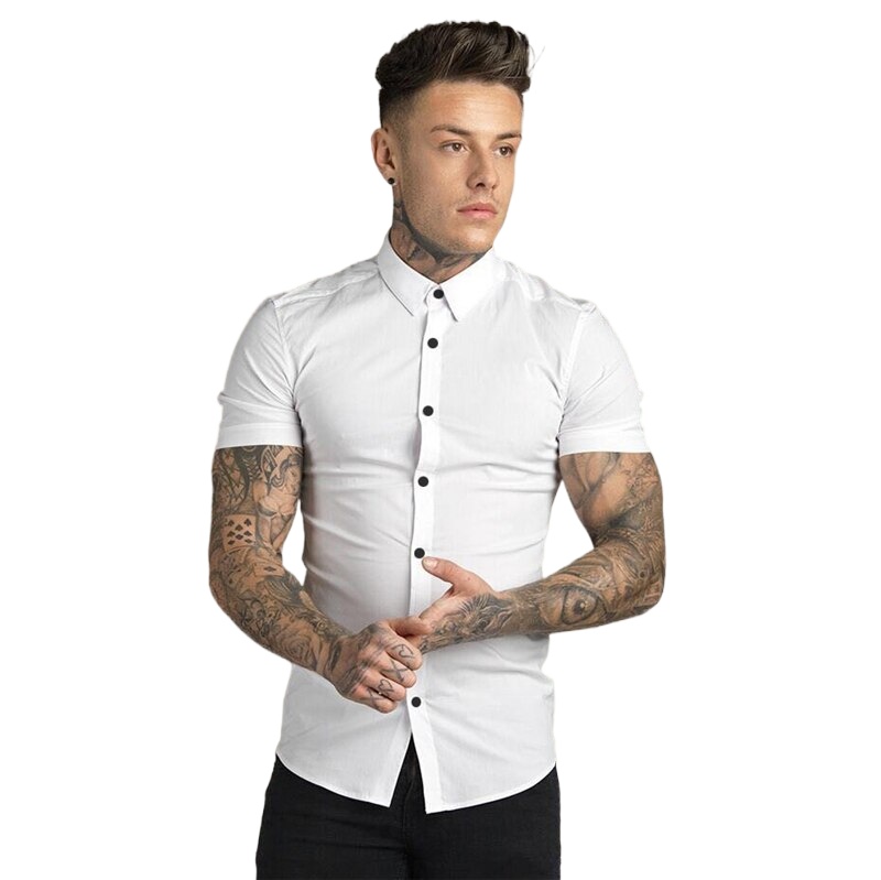 Áo Sơ Mi Cổ Bẻ Ngắn Tay Thời Trang Mùa Hè 2021 Dành Cho Nam
