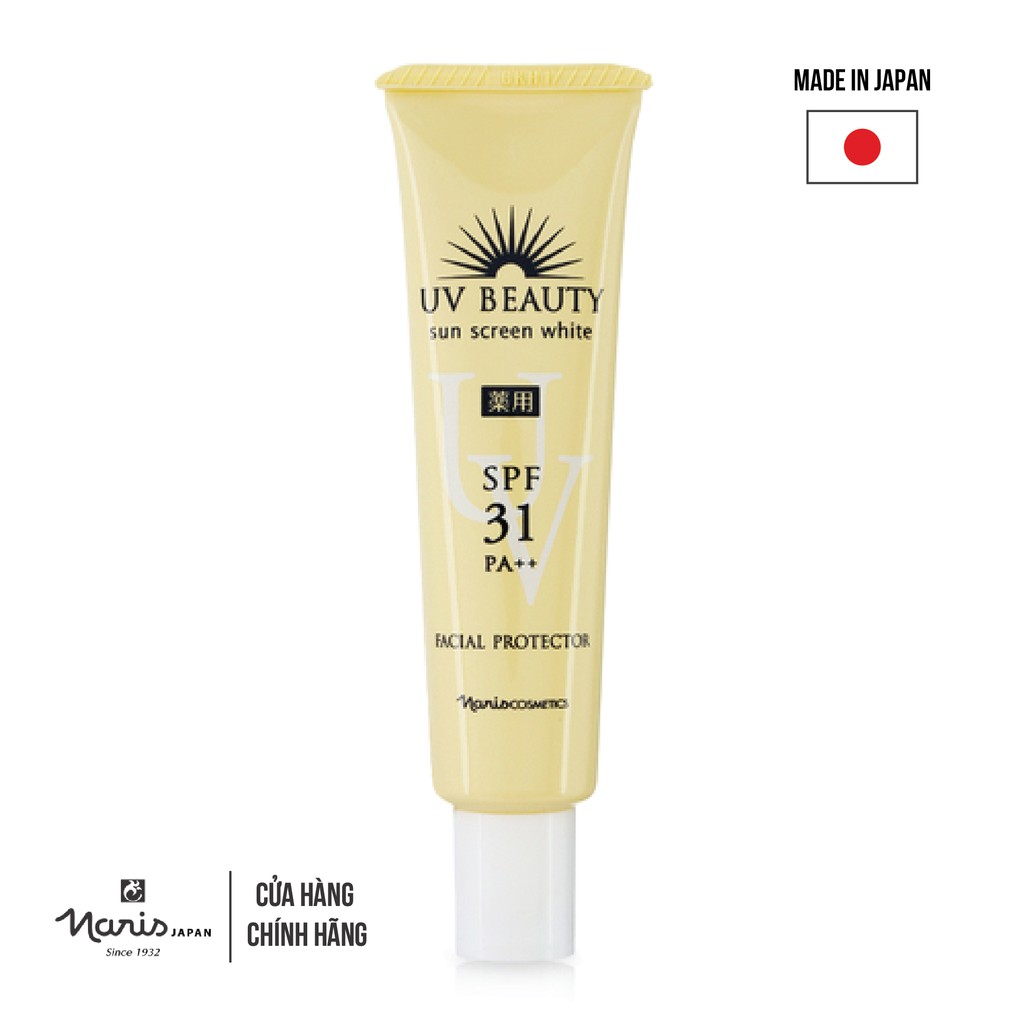 [Chính hãng] Sữa chống nắng bảo vệ da mặt Naris UV Beauty Sun Screen White Facial Protector SPF31 PA++ 40g