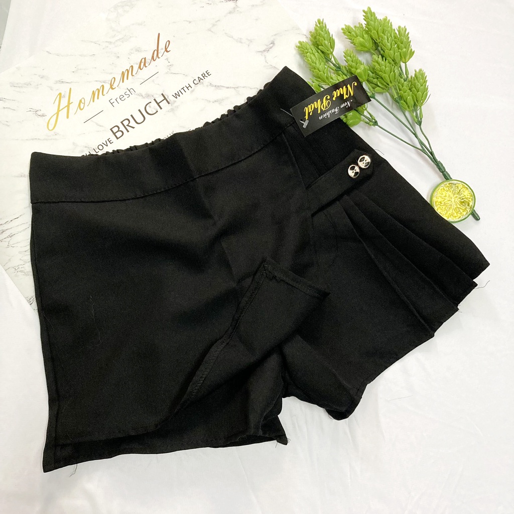 Quần sọt giả váy nữ từ 45-52kg chất vải kaki mỏng vừa - QNU59