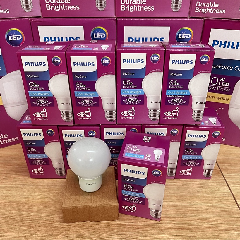 Bóng đèn LED Philips MyCare 6W 6500K E27 A60 - Ánh sáng trắng