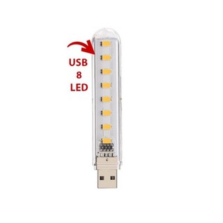 Đèn Led 8 Bóng Cực Sáng Cắm Cổng USB (loại tốt)