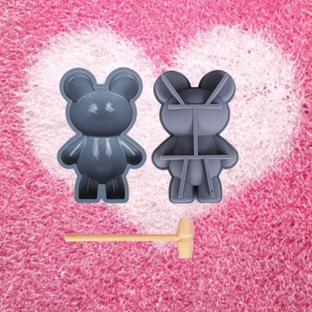 Khuôn Silicone Tạo Hình Làm Bánh Kẹo Hình Chú Gấu 3D DIY