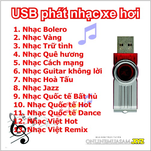 USB nghe nhạc trên ô tô chính hãng