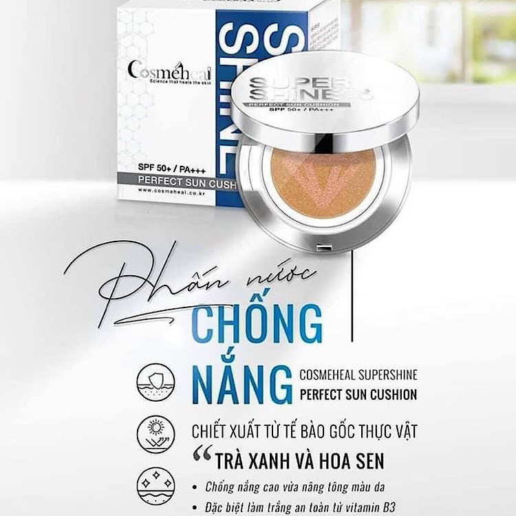 Phấn nước chống nắng tế bào gốc Cosmeheal Supershine Perfect Sun Cushion