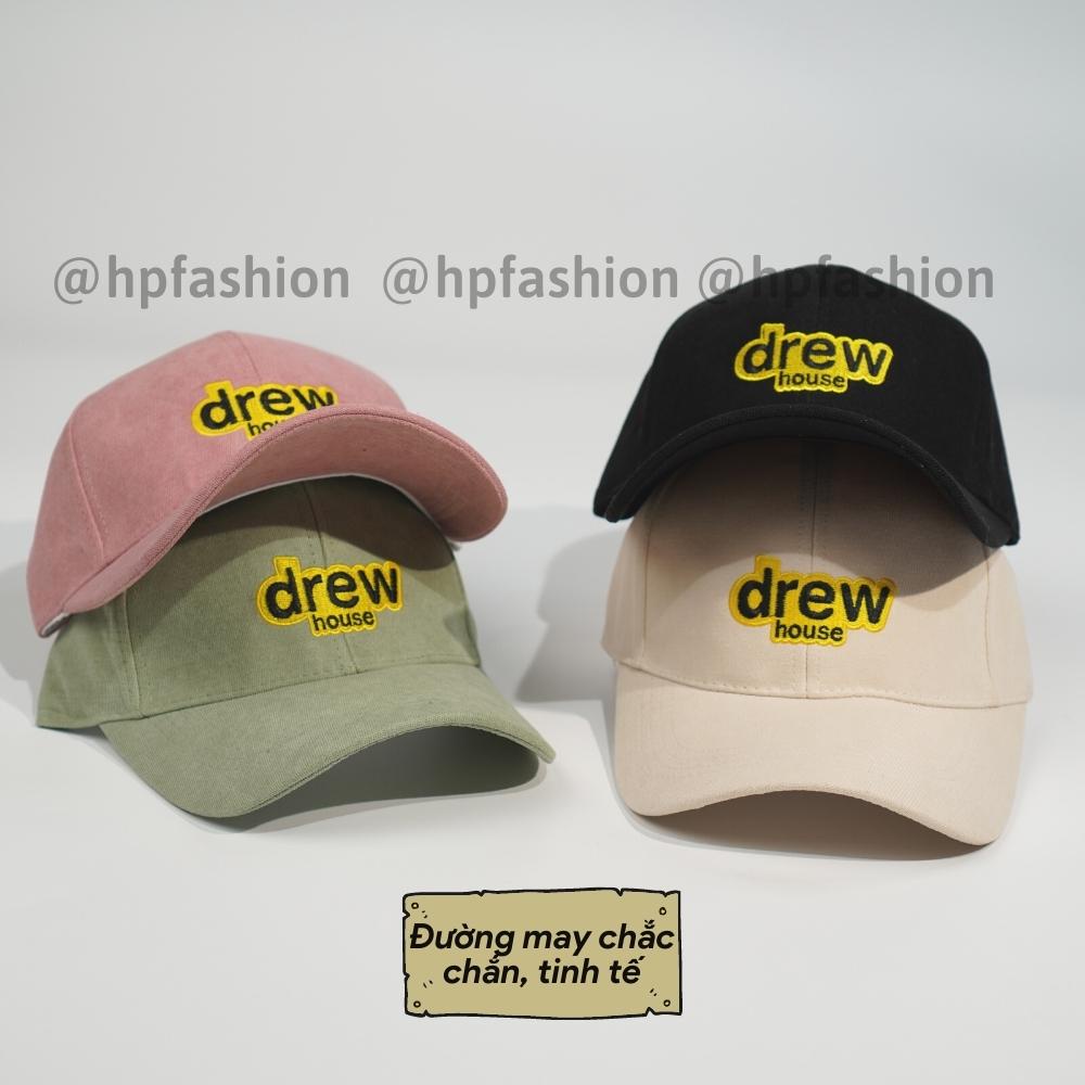 Mũ lưỡi trai ❤️ Nón kết thêu hình chữ DREW chất nỉ cao cấp form unisex nam nữ N29