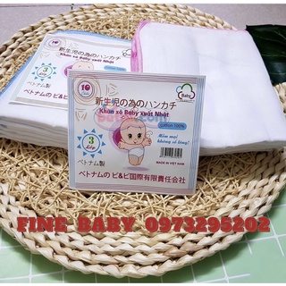 Sét 10 Khăn xô sữa Xuất Nhật 3 lớp cho bé, khăn xô sữa cho bé với 3 lớp siêu thấm , siêu mềm.