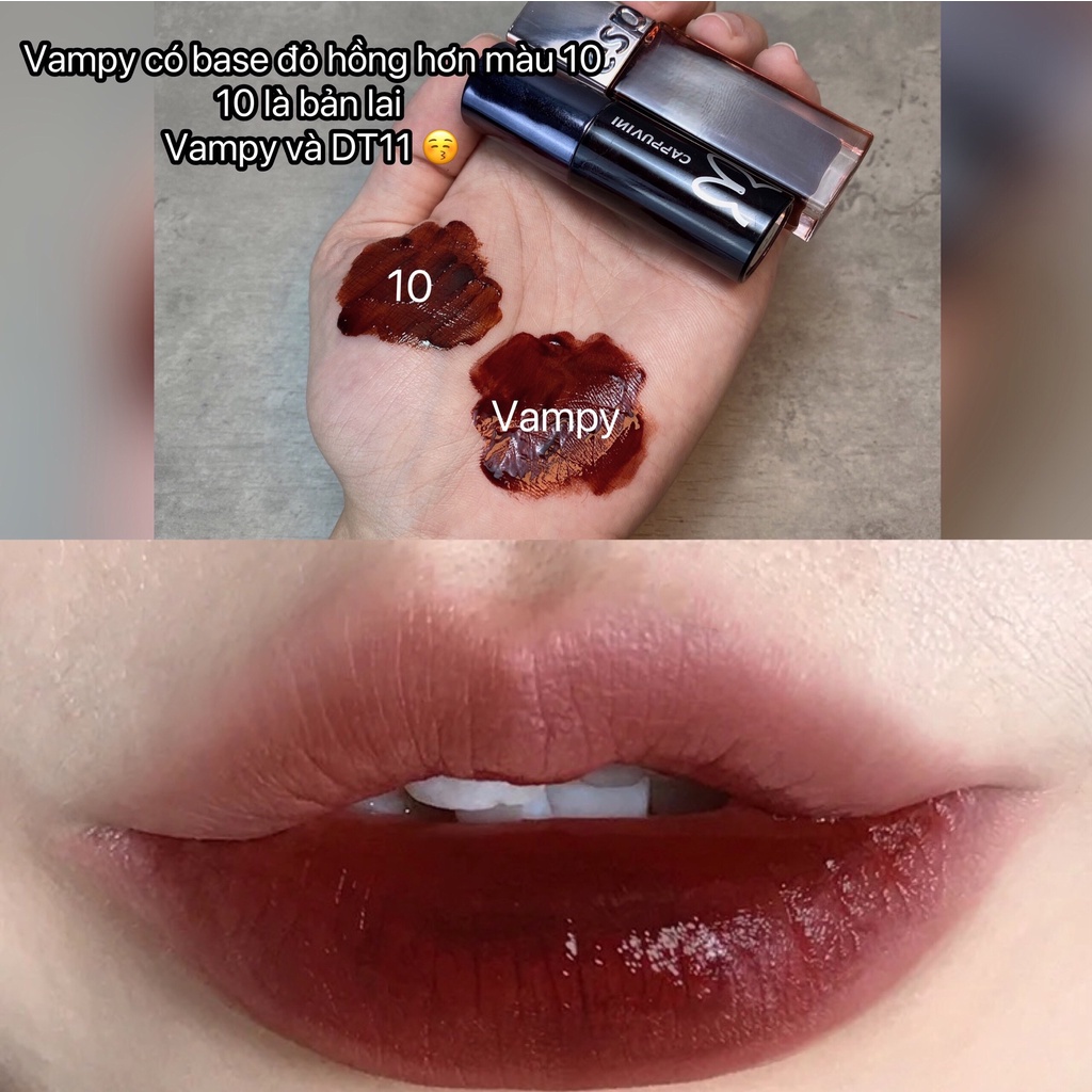 Son Tint Bóng Thỏ Đen Hồng CAPPUVINI Clarinet Lip Gloss | BigBuy360 - bigbuy360.vn