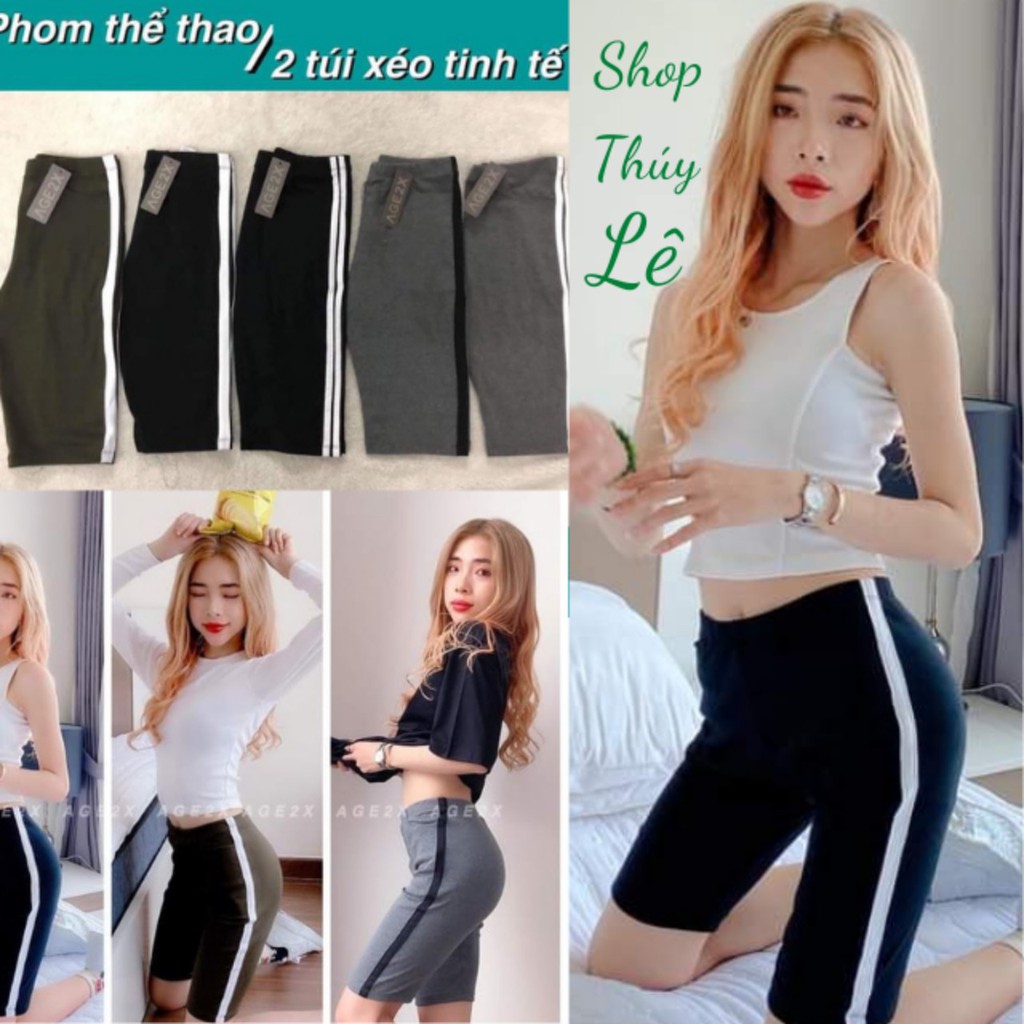 Quần Legging Viền Thể Thao, Siêu Hot Hit, Co Gian 4 Chều, Chất Vải Siêu Mềm Mịn, Form Dáng Đẹp