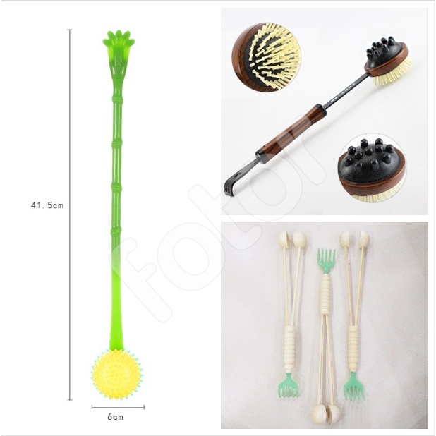 CÂY MASSAGE, ĐẤM BÓP, GÃI LƯNG 2IN1 ĐỐT TRE NHỰA - GỖ HÌNH BÀN TAY