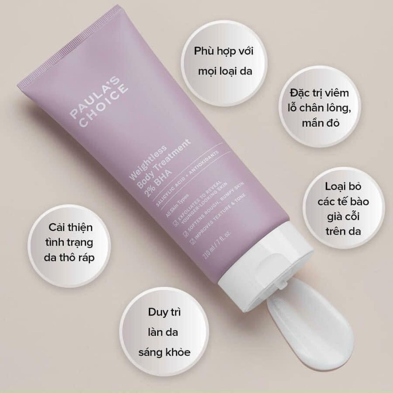 Kem dưỡng thể Lotion BHA 2%