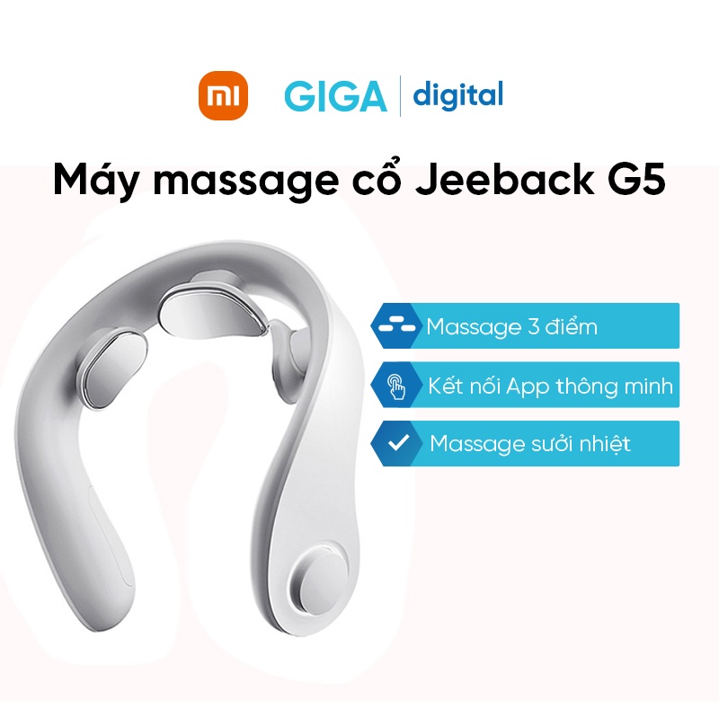 Máy massage cổ thông minh Jeeback G5 - Kèm chế độ massage nhiệt tăng lưu thông máu - Xóa tan nhức mỏi vùng cổ gáy