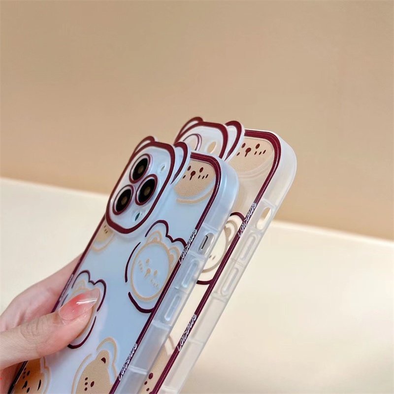 Ốp Điện Thoại Dẻo Trong Suốt Họa Tiết Hoạt Hình Dễ Thương Chống Sốc Cho Iphone 11 12 13Pro Max XS X XR 6 7 8 Plus