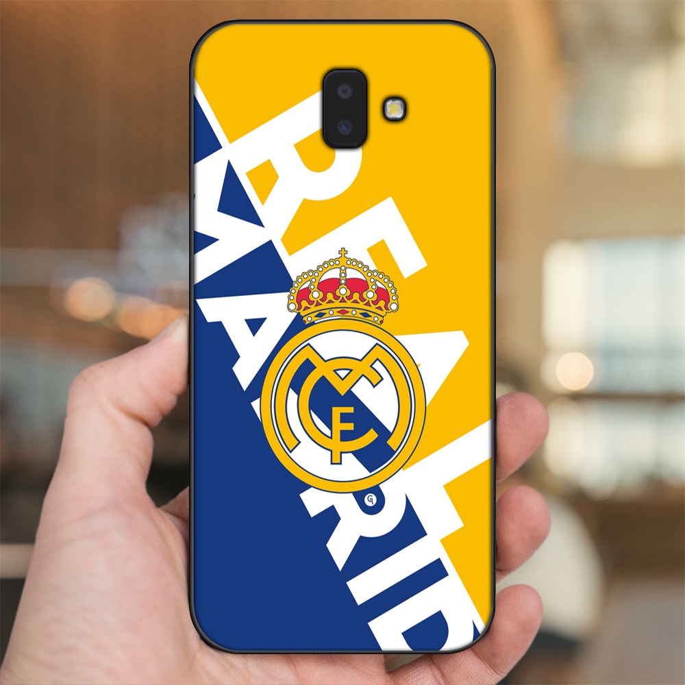 Ốp lưng Samsung J6 Plus viền đen in hình Real Madrid