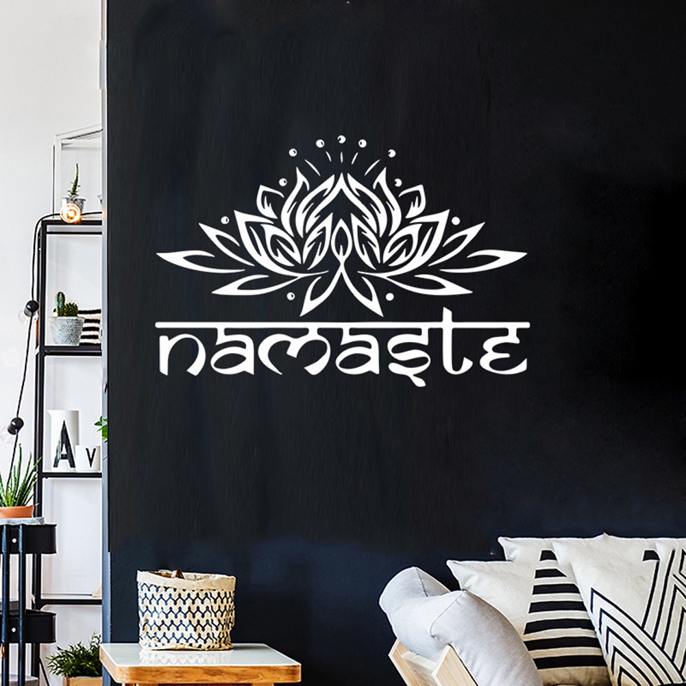 Decal dán tường Họa Tiết Người namaste Ấn Độ Dùng Trang Trí Phòng Khách