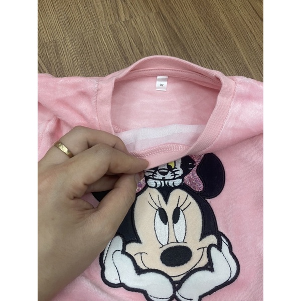 Bộ nỉ nhung mickey CA cho bé gái