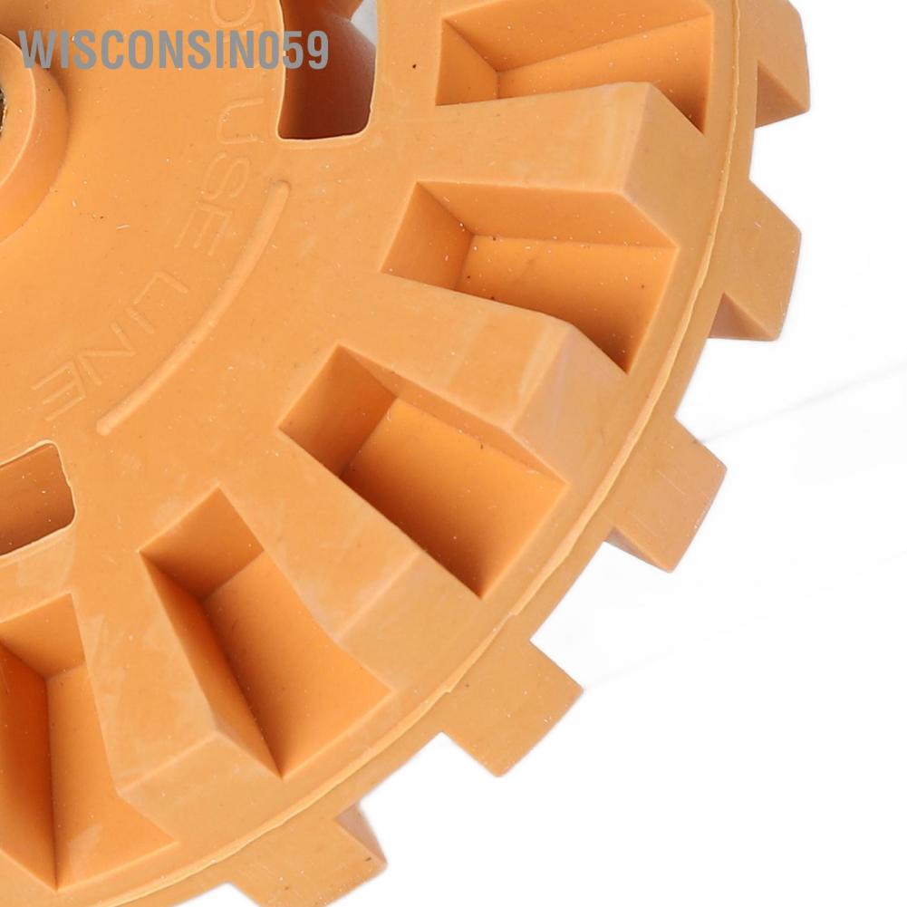 Wisconsin059 4in Sticker Remover Rubber Eraser Wheel Adhesive Car Decal Pneumatic Removal Tool with Adapter