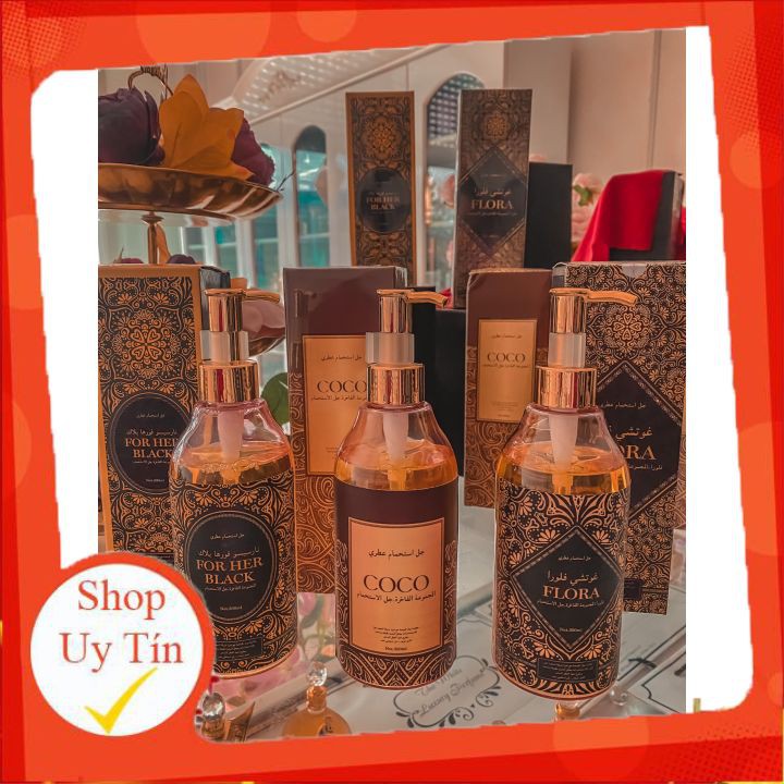 Combo 3 Chai Sữa Tắm Nước Hoa Hương Coco, Hương For Her Black , Hương Flora - Dubai Cao Cấp