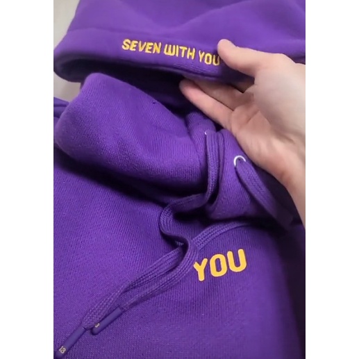 Áo hoodie màu tím Jimin NEVER WALK ALONE
