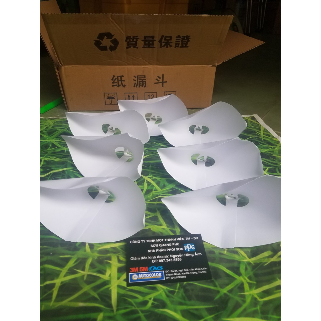 250 cái Phễu lọc sơn phễu lược sơn phễu giấy lọc sơn lọc dầu bóng dầu máy dùng 1 lần loại nhỏ( Sơn oto xe máy )