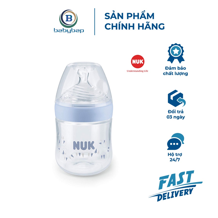 Bình Sữa NUK Nature Sense Nhựa PP 150ml/260ml Thế Hệ Bình Sữa Thuận Tự Thiên Vượt Trội