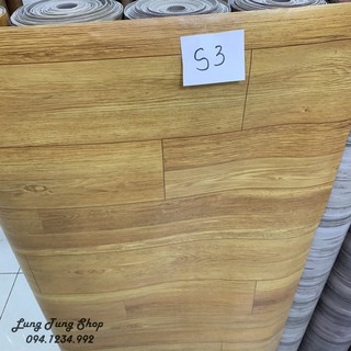 [ Loại nhám ] Thảm nhựa simili trải sàn vân gỗ màu vàng bề mặt nhám