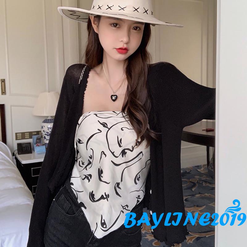 Áo Ống In Họa Tiết Khuôn Mặt Thời Trang Dành Cho Nữ | BigBuy360 - bigbuy360.vn