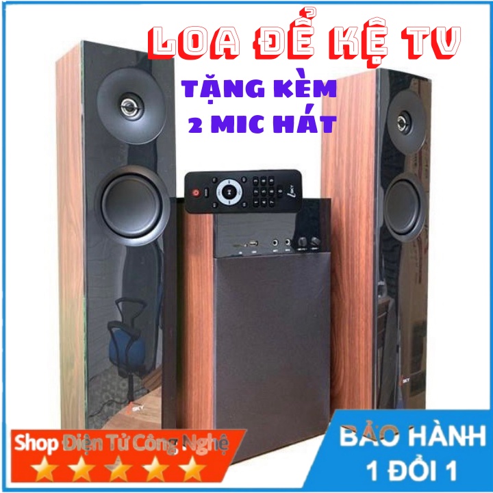 Loa Bluetooth để kệ tivi Skynew SKN-325 vân gỗ, tích hợp bluetooth hát karaoke , âm thanh Hifi siêu Bass -BH 2 năm