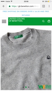 Áo len Benetton bé trai dư xịn