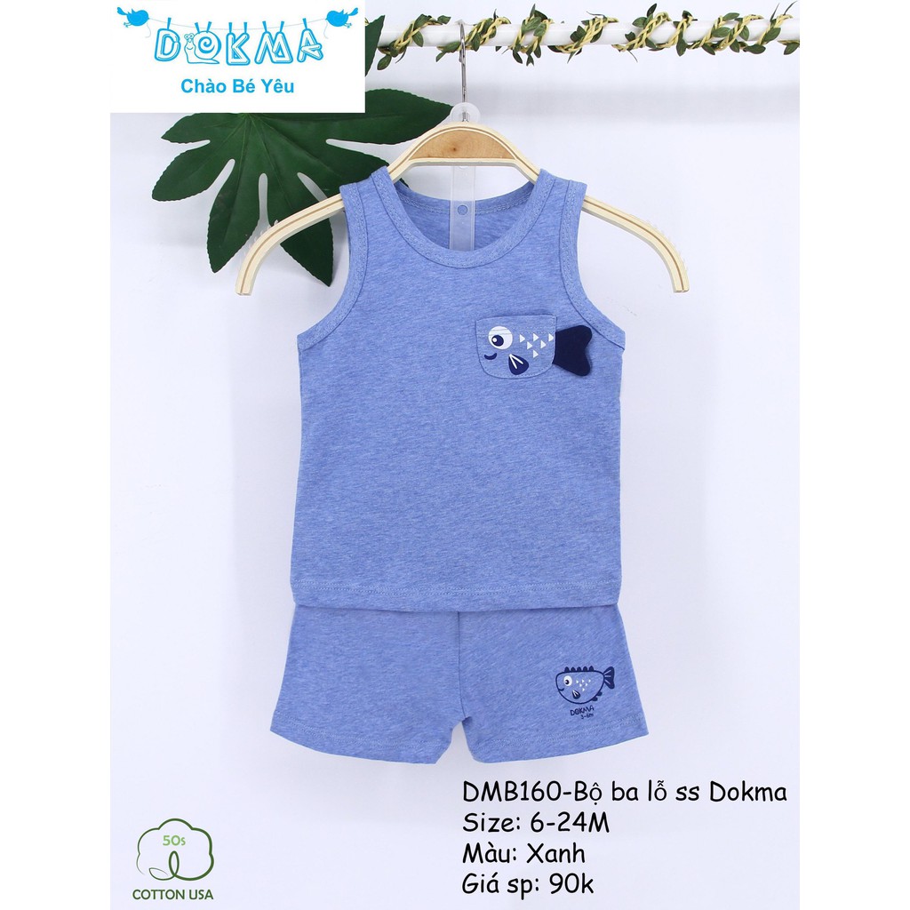 Dokma - Bộ ba lỗ sơ sinh DMB160 6-24m