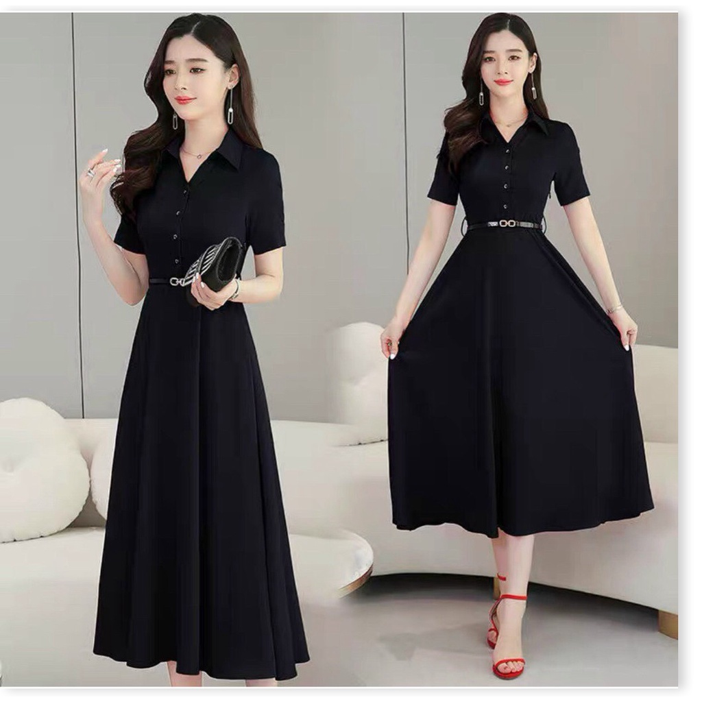 Đầm Cotton lạnh kèm nịt tôn dáng , thanh lịch cho các nàng KME FASHION