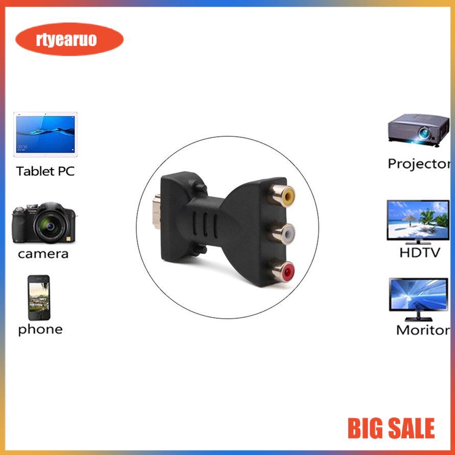 Bộ Chuyển Đổi Hdmi Đực Sang 3 Đầu Rca Cái Cho Tv