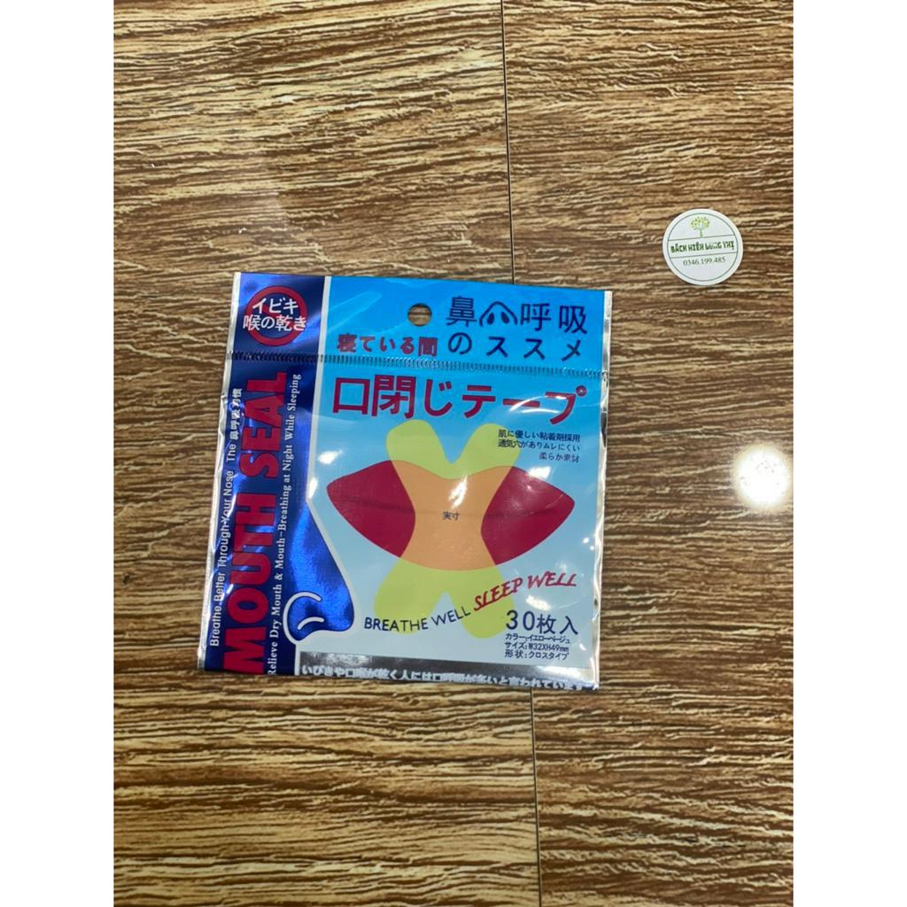 (Túi 30 miếng) Miếng dán ngủ ngáy chữ X Chống Ngáy, Chống Khô Họng. Băng Dính Miệng Tạo Thói Quen Thở Mũi
