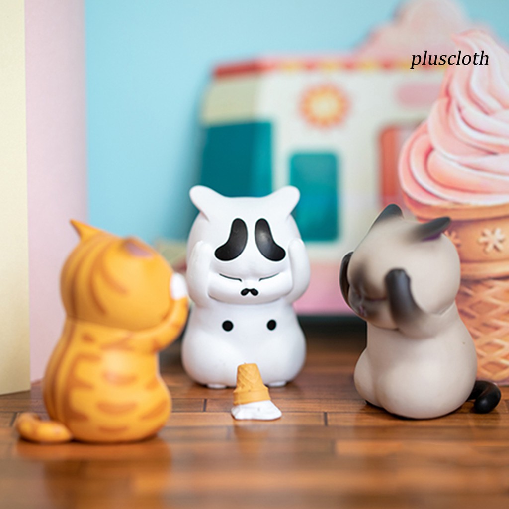 Bộ 9 mô hình mèo 5cm đáng yêu dùng trang trí cho nhà