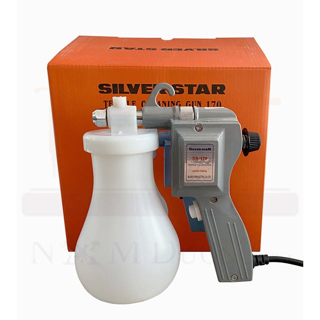 Máy bắn tẩy vải > Súng bắn tẩy vết bẩn trên vải silver start SS-170 bắn tan vết bẩn> vệ sinh > tấy mực dầu máy