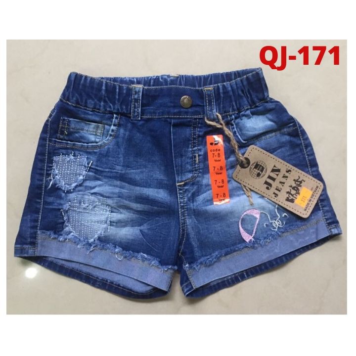 QUẦN SHORT JEAN BÉ GÁI 10-25kg. Chất jean, quần lưng thun thoải mái cho bé vận động- Tomchuakids.