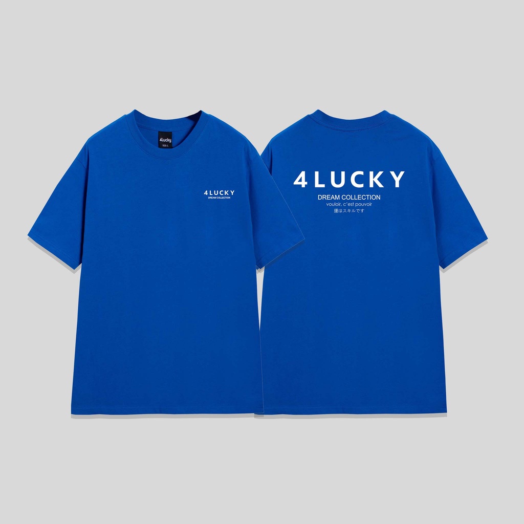 Áo phông rộng nam nữ 4lucky 6021 - tay lỡ form rộng oversize streetwear