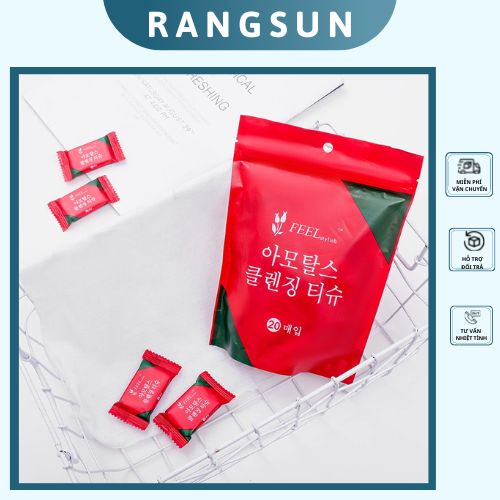 Khăn nén rửa mặt hình vuông cao cấp, kích thước 24x30cm GD17- KHĂN GIẤY NÉN ĐA NĂNG 1 GÓI 20 CHIẾC