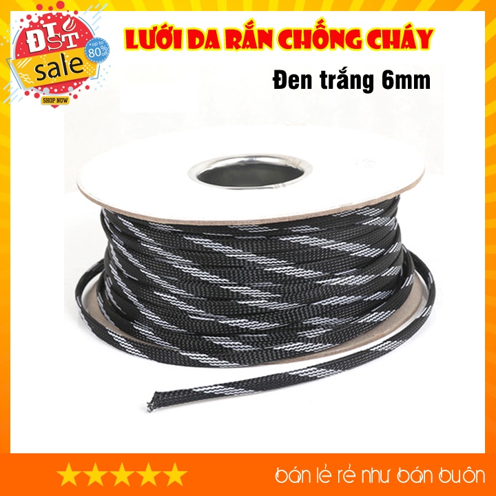 Gen lưới xác rắn bọc dây nguồn, cáp âm thanh chống cháy