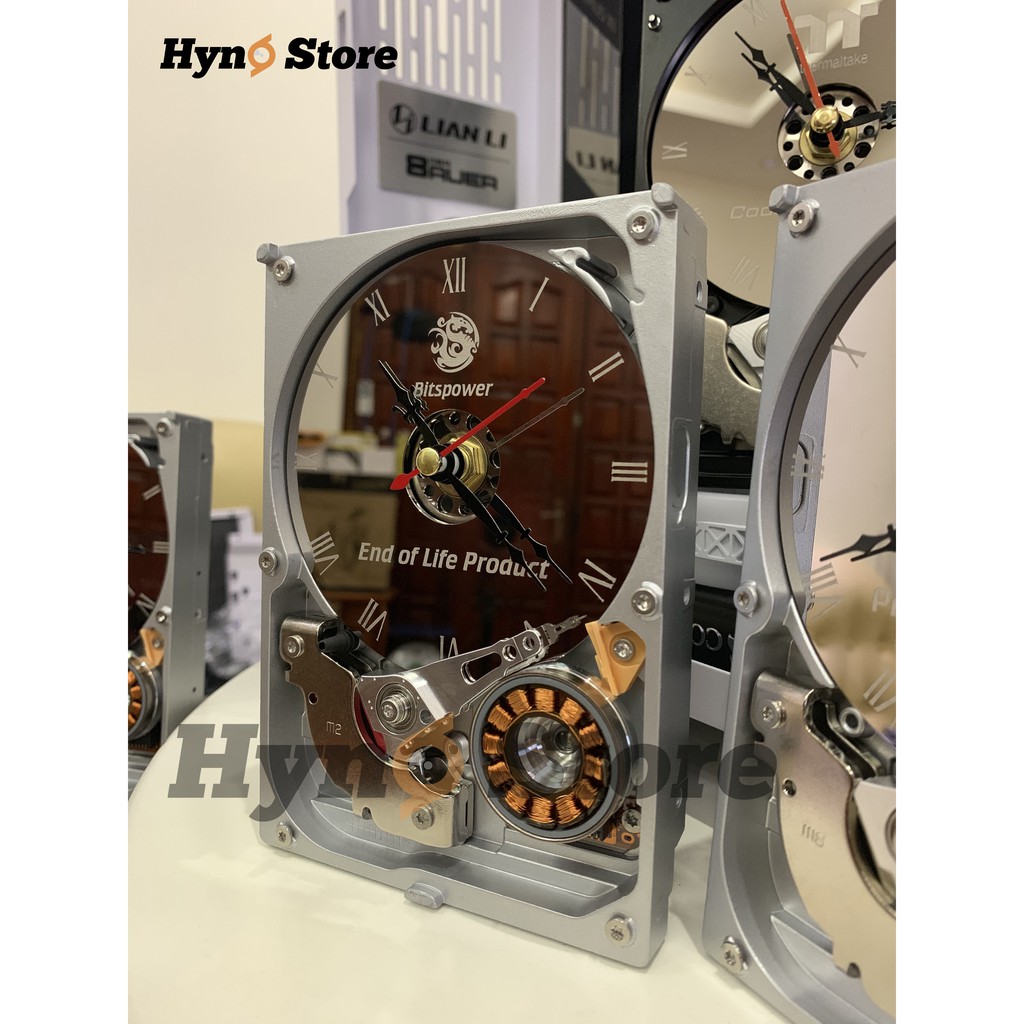 Đồng hồ handmade làm từ ổ cứng HDD logo Bitspower Tản nhiệt nước – Hyno Store