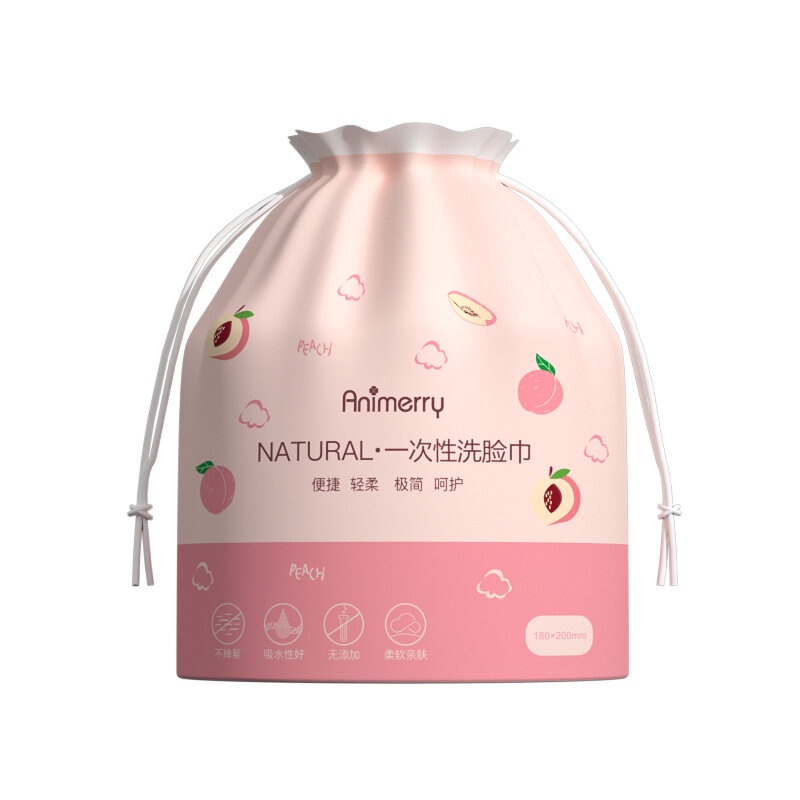 Khăn lau mặt Animerry đa năng dùng 1 lần mềm mại + Bông tẩy trang cotton pads 222 miếng - White Store